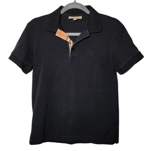 Burberry Mens XS Black Short Sleeve Polo Shirt